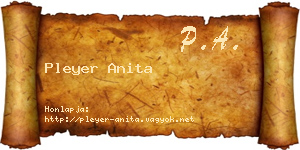 Pleyer Anita névjegykártya